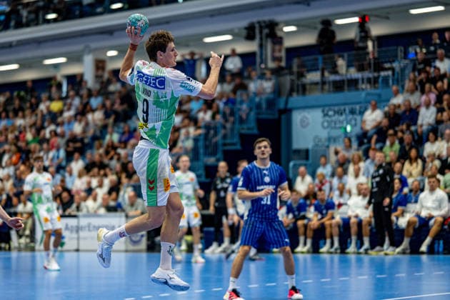 Opel Handball Bundesliga, VfL Gummersbach vs. SC Magdeburg, August 30, 2026 Oskar Vind Rasmussen SC Magdeburg 9, Opel Handball Bundesliga, VfL Gummersbach vs. SC Magdeburg, August 30, 2026 Copyright: xBEAUTIFULxSPORTS Erlhofx