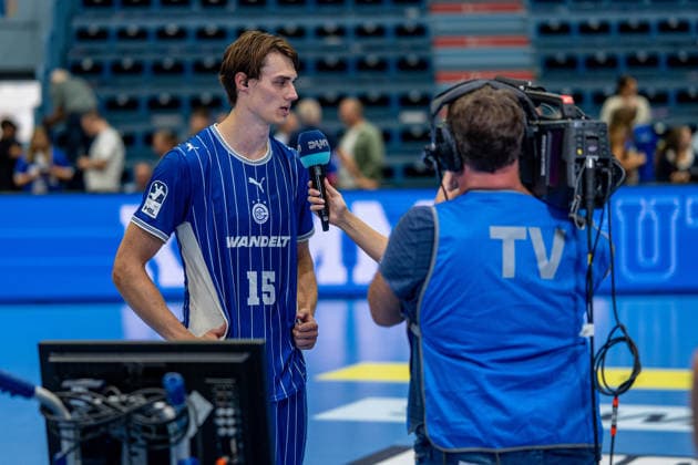 Opel Handball Bundesliga, VfL Gummersbach vs. SC Magdeburg, August 30, 2026 Miro Schluroff VfL Gummersbach 15, Opel Handball Bundesliga, VfL Gummersbach vs. SC Magdeburg, August 30, 2026 Copyright: xBEAUTIFULxSPORTS Erlhofx