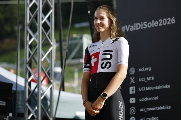 August 30, 2026, Daolasa di Commezzadura, Val di Sole Bikeland, 2026 UCI MTB World Championships, Men’s U23 XCO (Cross Country Olympic), Anina Hutter from Switzerland, 2nd place and silver medal at the 2026 Women’s U23 Cross Country Olympic World Championships in Daolasa di Commezzadura, Val di Sole Bikeland, Trento, Italy Copyright: xJustPictures.ch FrancescoxMinghettix jp-en-FrMi-_NG_2402