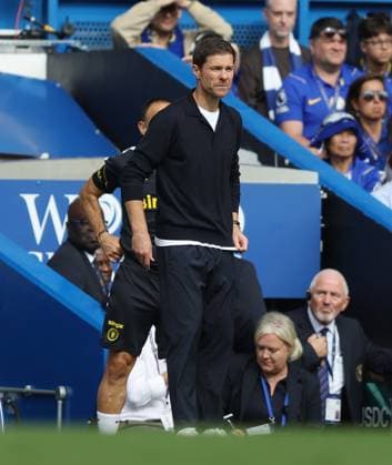 Premier League - Chelsea v Brighton & Hove Albion LONDON, ENGLAND, AUGUST 30: Xabi Alonso Manager of Chelsea during the Premier League match between Chelsea v Brighton & Hove Albion at Stamford Bridge Stadium, London, England, on August 30. (Photo by Daniel Weir) London Stamford Bridge Stadium England Copyright: xDanielxWeir SportsxPressxPhotox Sportspressphoto_SPR219862