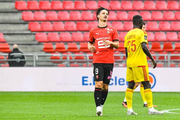 FOOTBALL : Stade Rennais vs Le Mans FC - Ligue 1 - JournÃ e 2 - 30 08 2026 Joie des joueurs du Stade Rennais aprÃ s le but de Esteban Lepaul (Stade Rennais) RennesFrance  Copyright: xBaptistexAutissierx