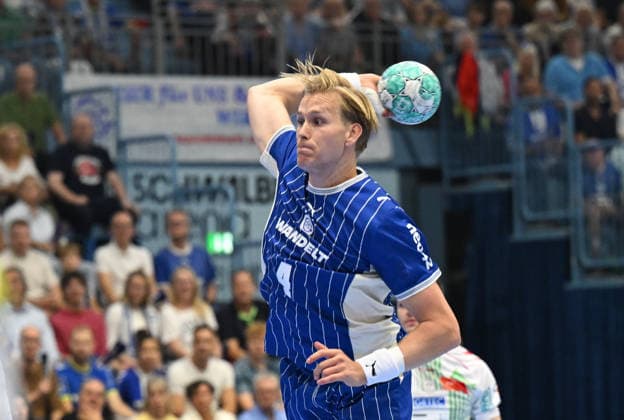 VfL Captain Ellidi Vidarsson, VfL Gummersbach, 4th in scoring (GER), VfL Gummersbach vs. SC Magdeburg, Handball, Opel Bundesliga, VfL Gummersbach, 1st Division, 2026–2027 season, Matchday 1, Schwalbe Arena, Gummersbach, August 30, 2026 (GER), VfL Gummersbach vs. SC Magdeburg, Handball, Opel Bundesliga, VfL Gummersbach, 1st Division, 2026–2027 season, Matchday 1, Schwalbe Arena, Gummersbach, August 30, 2026, Gummersbach Copyright: xEibner-Pressefoto JuergenxAugstx EP_JAT