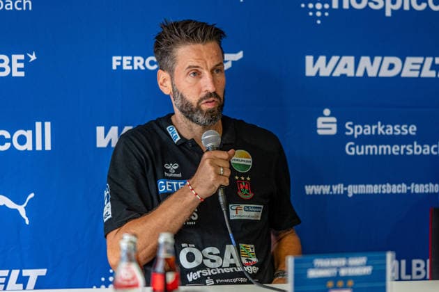 Opel Handball Bundesliga, VfL Gummersbach vs. SC Magdeburg, August 30, 2026; Bennet Wiegert, coach of SC Magdeburg, at the press conference for the Opel Handball Bundesliga match between VfL Gummersbach and SC Magdeburg, August 30, 2026 Copyright: xBEAUTIFULxSPORTS Erlhofx