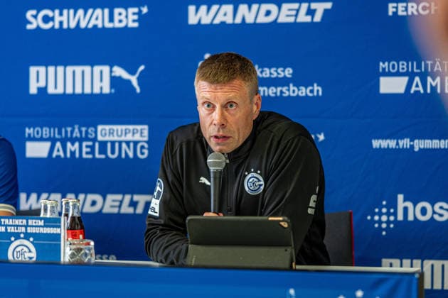 Opel Handball Bundesliga, VfL Gummersbach vs. SC Magdeburg, August 30, 2026 Gudjon Valur Sigurdsson, coach of VfL Gummersbach, at the Opel Handball Bundesliga press conference, VfL Gummersbach vs. SC Magdeburg, August 30, 2026 Copyright: xBEAUTIFULxSPORTS Erlhofx