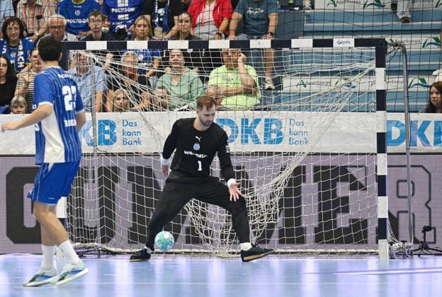 Ignaco Biosca, VfL Gummersbach, 1 new goalkeeper for VfL Gummersbach (GER), VfL Gummersbach vs. SC Magdeburg, 1 Handball, Opel Bundesliga, VfL Gummersbach, 1st Division, 2026–2027 season, Matchday 1, Schwalbe Arena, Gummersbach, August 30, 2026 (GER), VfL Gummersbach vs. SC Magdeburg, Handball, Opel Bundesliga, VfL Gummersbach, 1st Division, 2026–2027 season, Matchday 1, Schwalbe Arena, Gummersbach, August 30, 2026, Gummersbach Copyright: xEibner-Pressefoto JuergenxAugstx EP_JAT