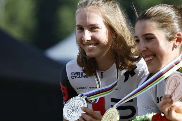 August 30, 2026, Daolasa di Commezzadura, Val di Sole Bikeland, 2026 UCI MTB World Championships, Men’s U23 XCO (Cross Country Olympic): Anina Hutter from Switzerland, 2nd place and silver medal at the 2026 Women’s U23 Cross Country Olympic World Championships in Daolasa di Commezzadura, Val di Sole Bikeland, Trento, Italy Copyright: xJustPictures.ch FrancescoxMinghettix jp-en-FrMi-_NG_2496