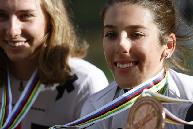 August 30, 2026, Daolasa di Commezzadura, Val di Sole Bikeland, 2026 UCI MTB World Championships Men s U23 XCO (Cross Country Olympic) – Valentina Corvi from Italy, 1st place, World Champion, and gold medalist at the 2026 Women s U23 Cross Country Olympic World Championships in Daolasa di Commezzadura, Val di Sole Bikeland, Trento, Italy Copyright: xJustPictures.ch FrancescoxMinghettix jp-en-FrMi-_NG_2516
