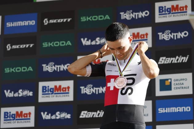 August 30, 2026, Daolasa di Commezzadura, Val di Sole Bikeland, 2026 UCI MTB World Championships Men’s U23 XCO (Cross Country Olympic)—Nicolas Halter of Switzerland, 3rd place and bronze medal at the 2026 Men’s U23 Cross Country Olympic World Championships in Daolasa di Commezzadura, Val di Sole Bikeland, Trento, Italy Copyright: xJustPictures.ch FrancescoxMinghettix jp-en-FrMi-_NG_2561