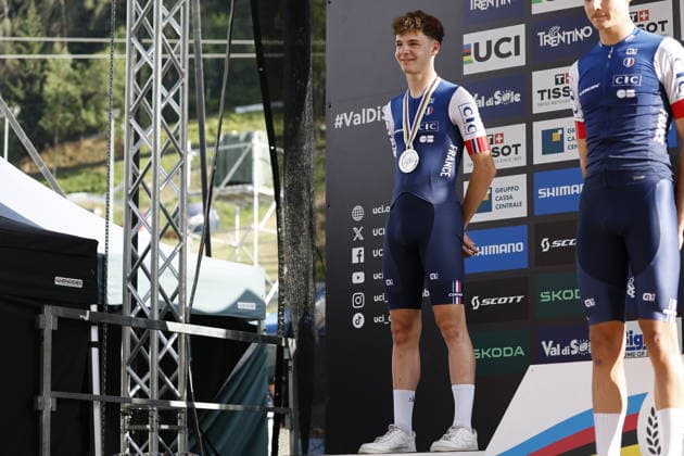 August 30, 2026, Daolasa di Commezzadura, Val di Sole Bikeland, 2026 UCI MTB World Championships Men s U23 XCO (Cross Country Olympic) Alix Andre Gallis of France, 2nd place and silver medal at the 2026 Men’s U23 Cross Country Olympic World Championships in Daolasa di Commezzadura, Val di Sole Bikeland, Trento, Italy Copyright: xJustPictures.ch FrancescoxMinghettix jp-en-FrMi-_NG_2582