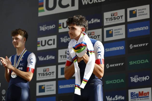 August 30, 2026, Daolasa di Commezzadura, Val di Sole Bikeland, 2026 UCI MTB World Championships Men’s U23 XCO (Cross Country Olympic) Nael Rouffiac from France, 1st place, World Champion, and gold medalist at the 2026 Men s U23 Cross Country Olympic World Championships in Daolasa di Commezzadura, Val di Sole Bikeland, Trento, Italy Copyright: xJustPictures.ch FrancescoxMinghettix jp-en-FrMi-_NG_2607