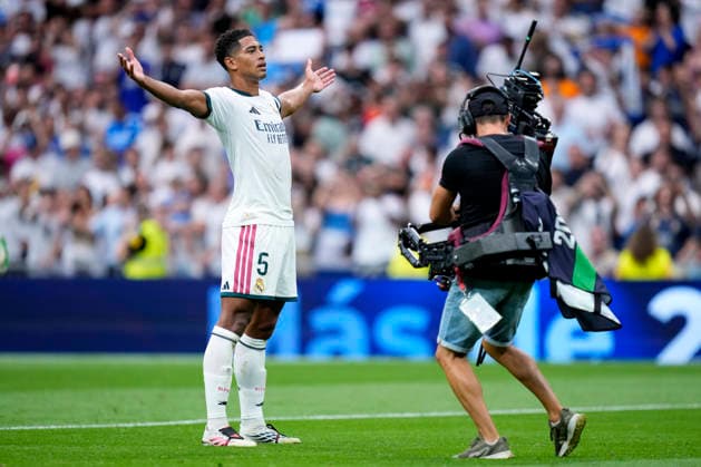 ESP: Real Madrid - Malaga CF. La Liga EA Sports. Matchday 3. Jude Bellingham of Real Madrid CF during the La Liga EA Sports match between Real Madrid and Malaga CF played at Santiago Bernabeu Stadium on 30 Aug 2026 in Madrid, Spain. kpng Copyright: xCesarxCebollax xPRESSINPHOTOx PS_2627_RMA_MAL_041