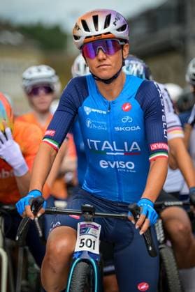 Italian MAGNALDI Erica pictured before the UEC Gravel European Championships in Houffalize (138 km), on Sunday 30 August 2026. DAVIDxPINTENS  x184736351x