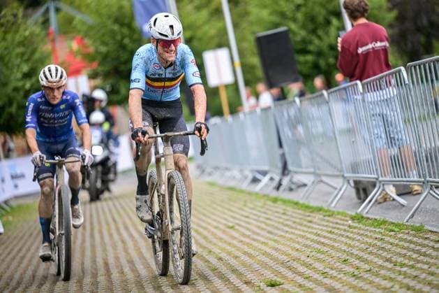 Belgian Wout Alleman pictured in action during the UEC Gravel European Championships in Houffalize (138 km), on Sunday 30 August 2026. DAVIDxPINTENS  x184741825x