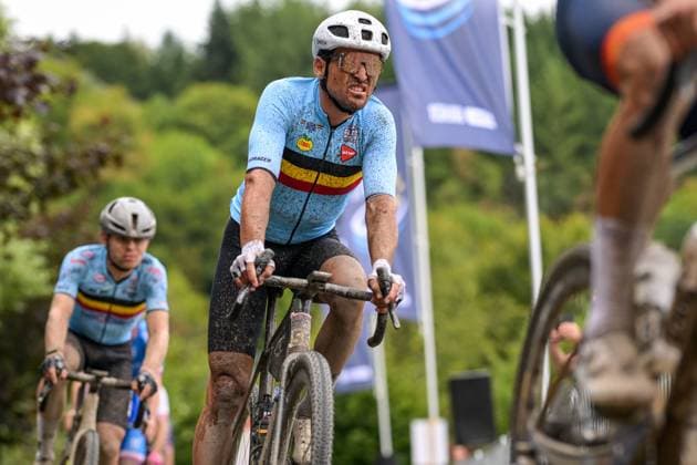 Belgian Greg Van Avermaet is pictured in action during the UEC Gravel European Championships in Houffalize (138 km), on Sunday 30 August 2026. DAVIDxPINTENS  x184741983x