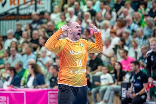 OPEL Handball Bundesliga: HSG Wetzlar vs. SG BBM Bietigheim, August 30, 2026; Laszlo Bartucz, HSG Wetzlar, 16; OPEL Handball Bundesliga: HSG Wetzlar vs. SG BBM Bietigheim, Wetzlar, August 30, 2026 Copyright: xBEAUTIFULxSPORTS Roeczeyx