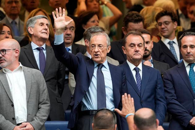 REAL MADRID CF v MALAGA CF. LA LIGA 2026 2027. ROUND 3. Real Madrid CF™s President Florentino Perez during La Liga match. August 30, 2026. (ALTERPHOTOS Acero) MadridSpain  Copyright: xAcerox