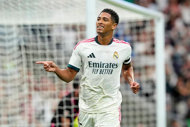 Real Madrid CF™s Jude Bellingham celebrates goal during La Liga match. August 30, 2026. (20260830241)