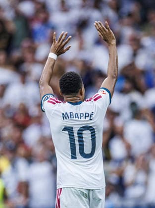 Real Madrid CF v Malaga CF - LaLiga MADRID, SPAIN - AUGUST 30: Kylian Mbappe of Real Madrid CF celebrates his goal during the LaLiga EA Sports match between Real Madrid CF and Malaga CF at Bernabeu Stadium on August 30, 2026 in Madrid, Spain. Pablo Garcia Sacristan Anadolu Madrid Spain. Editorial use only. Please get in touch for any other usage.  Copyright: x2026xAnadoluxPabloxGarciaxSacristanx