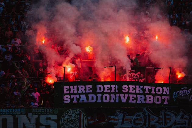SOCCER - BL, Rapid vs Sturm VIENNA,AUSTRIA,30.AUG.26 - SOCCER - ADMIRAL Bundesliga, SK Rapid Wien vs SK Sturm Graz. Image shows fans of Rapid.  GEPAxpictures xAlexanderxSolc