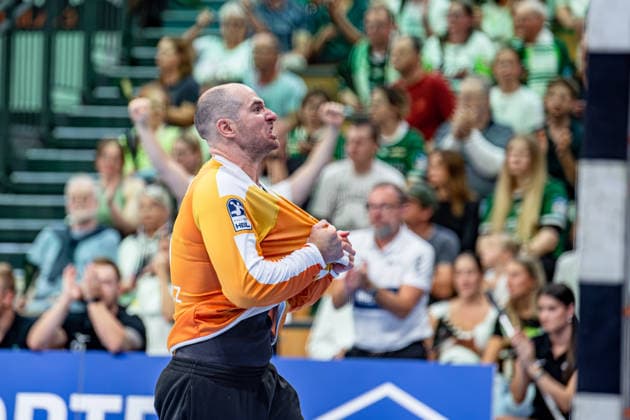 OPEL Handball Bundesliga: HSG Wetzlar vs. SG BBM Bietigheim, August 30, 2026; Laszlo Bartucz (HSG Wetzlar), 16; OPEL Handball Bundesliga: HSG Wetzlar vs. SG BBM Bietigheim, Wetzlar, August 30, 2026 Copyright: xBEAUTIFULxSPORTS Roeczeyx
