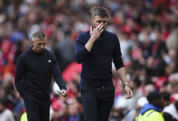 Manchester United, ManU v Ipswich Town, FA Premier League 30.08.26 Manchester United v Ipswich Town, FA Premier League Bradley Ormesher The Times Manchester United Manager Michael Carrick at at half time  Copyright: xBradleyxOrmesherx NINTCHDBPICT001104393666