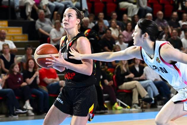 Belgium v Japan - FIBA Women s World Cup Friendly OOSTENDE, BELGIUM - AUGUST 30 : Delaere Antonia forward of Belgium in action during the friendly match between Belgium and Japan in preparation for the FIBA Women s Basketball World Cup in Berlin on August 30, 2026 in Oostende, Belgium, 30 08 2026 Oostende Belgium  Copyright: xVincentxKalutx