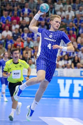 August 30, 2026, xsefx, Handball, 1st Bundesliga, VfL Gummersbach vs. SC Magdeburg, 2026–2027 Men s Season, Schwalbe Arena, Ellidi Vidarsso, VfL Gummersbach 04, North Rhine-Westphalia, Germany