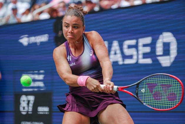 US Open tennis tournament - Day 1 Jasmine Paolini of Italy in action against Veronika Erjavec of Slovenia during the Women™s Singles round one of the US Open Tennis Championships at the USTA Billie Jean King National Tennis Center in Flushing Meadows, New York, USA, 30 August 2026. The 2026 US Open tournament runs from 23 August through 13 September. FLUSHING MEADOWS NEW YORK United States  Copyright: xOlgaxFedorovax