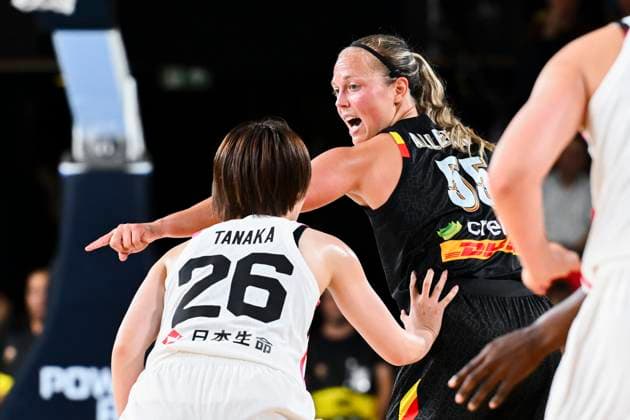 Belgium v Japan - FIBA Women s World Cup Friendly OOSTENDE, BELGIUM - AUGUST 30 : Allemand Julie guard of Belgian Cats in action during the friendly match between Belgium and Japan in preparation for the FIBA Women s Basketball World Cup in Berlin on August 30, 2026 in Oostende, Belgium, 30 08 2026 Oostende Belgium  Copyright: xVincentxKalutx