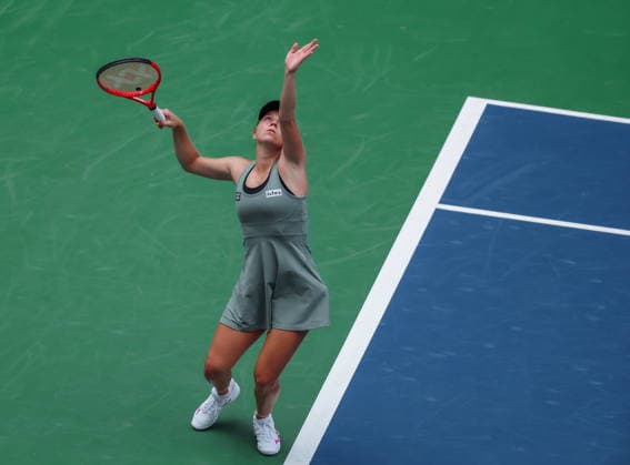 US Open tennis tournament - Day 1 Jasmine Paolini of Italy in action against Veronika Erjavec of Slovenia during the Women™s Singles round one of the US Open Tennis Championships at the USTA Billie Jean King National Tennis Center in Flushing Meadows, New York, USA, 30 August 2026. The 2026 US Open tournament runs from 23 August through 13 September. FLUSHING MEADOWS NEW YORK United States  Copyright: xOlgaxFedorovax