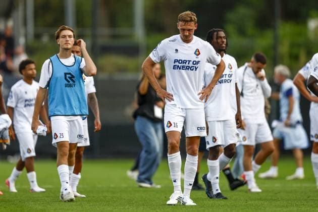 VELSEN, 30-08-2026 , BUKO Stadium , season 2026 2027 , Dutch Eredivisie football , match between Telstar and Ajax , picture shows Telstar player Sem Valk dejected Telstar - Ajax  x206254267x Copyright: