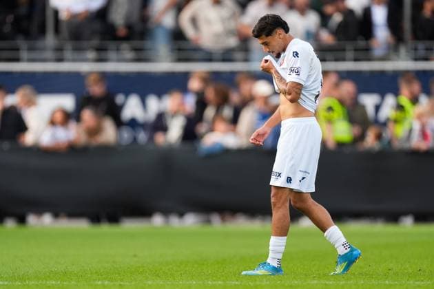 VELSEN-ZUID , 30-08-2026 , BUKO Stadion , season 2026 2027 , Dutch Eredivisie football , match between Telstar and Ajax , Picture shows dejection after the match game by Telstar player Emirhan Demircan Telstar - Ajax  x206254624x Copyright: