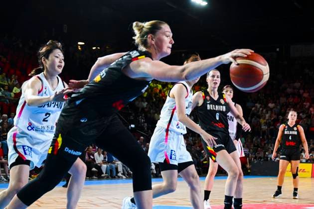 Belgium v Japan - FIBA Women s World Cup Friendly OOSTENDE, BELGIUM - AUGUST 30 : Delaere Antonia forward of Belgium in action during the friendly match between Belgium and Japan in preparation for the FIBA Women s Basketball World Cup in Berlin on August 30, 2026 in Oostende, Belgium, 30 08 2026 Oostende Belgium  Copyright: xVincentxKalutx