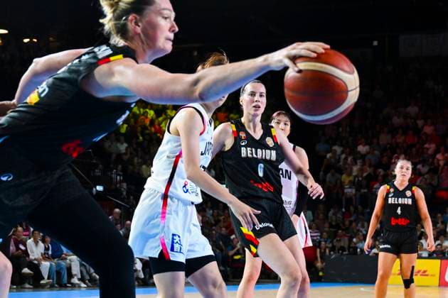 Belgium v Japan - FIBA Women s World Cup Friendly OOSTENDE, BELGIUM - AUGUST 30 : Delaere Antonia forward of Belgium in action during the friendly match between Belgium and Japan in preparation for the FIBA Women s Basketball World Cup in Berlin on August 30, 2026 in Oostende, Belgium, 30 08 2026 Oostende Belgium  Copyright: xVincentxKalutx