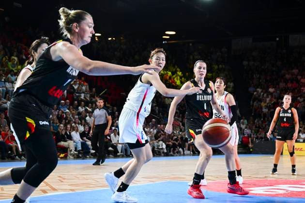 Belgium v Japan - FIBA Women s World Cup Friendly OOSTENDE, BELGIUM - AUGUST 30 : Delaere Antonia forward of Belgium in action during the friendly match between Belgium and Japan in preparation for the FIBA Women s Basketball World Cup in Berlin on August 30, 2026 in Oostende, Belgium, 30 08 2026 Oostende Belgium  Copyright: xVincentxKalutx