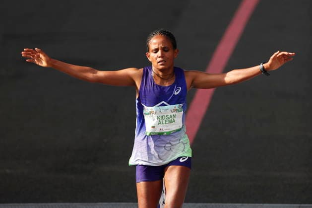 43rd edition of the Mexico City Marathon Ethiopian Gebremedhin Kidsan Alema crosses the finish line in second place in the women s category at the 43rd edition of the Mexico City Marathon 2026 in Mexico City, Mexico, 30 August 2026. Ciudad de México (es-ES) Mexico  Copyright: xISAACxESQUIVELx