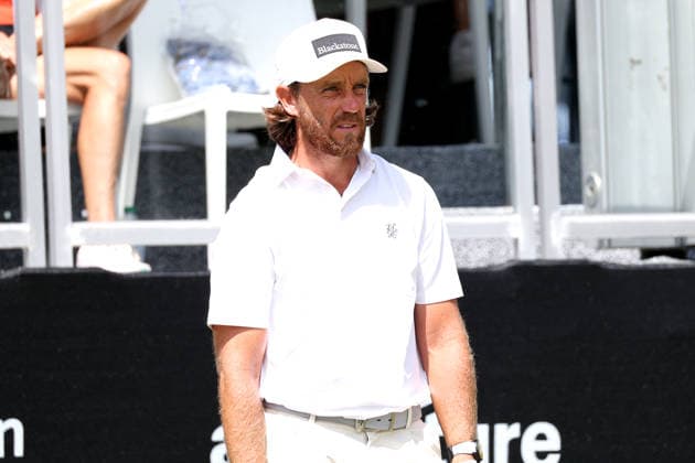 ATLANTA, GA - AUGUST 30: Defending champion Tommy Fleetwood of England surveys the fairway of Hole 1 before the fourth and final round of the PGA, Golf Herren Tour Championship on August 30, 2026 at East Lake Golf Club in Atlanta, Georgia. (Photo by David J. Griffin Icon Sportswire) GOLF: AUG 30 PGA Tour Championship EDITORIAL USE ONLY Icon9532608300094