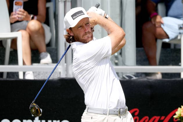 ATLANTA, GA - AUGUST 30: Defending champion Tommy Fleetwood of England warms up before the fourth and final round of the PGA, Golf Herren Tour Championship on August 30, 2026 at East Lake Golf Club in Atlanta, Georgia. (Photo by David J. Griffin Icon Sportswire) GOLF: AUG 30 PGA Tour Championship EDITORIAL USE ONLY Icon9532608300095