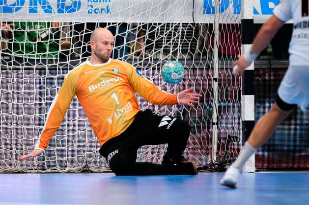Wetzlar HBL 26 27 HSG Wetzlar SG BBM Bietigheim Goalkeeper Bart Ravensbergen Wetzlar Wetzlar Buderus Arena Germany
