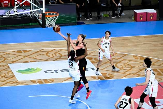 Belgium v Japan - FIBA Women s World Cup Friendly OOSTENDE, BELGIUM - AUGUST 30 : Meesseman Emma forward of Belgium in action during the friendly match between Belgium and Japan in preparation for the FIBA Women s Basketball World Cup in Berlin on August 30, 2026 in Oostende, Belgium, 30 08 2026 Oostende Belgium  Copyright: xVincentxKalutx