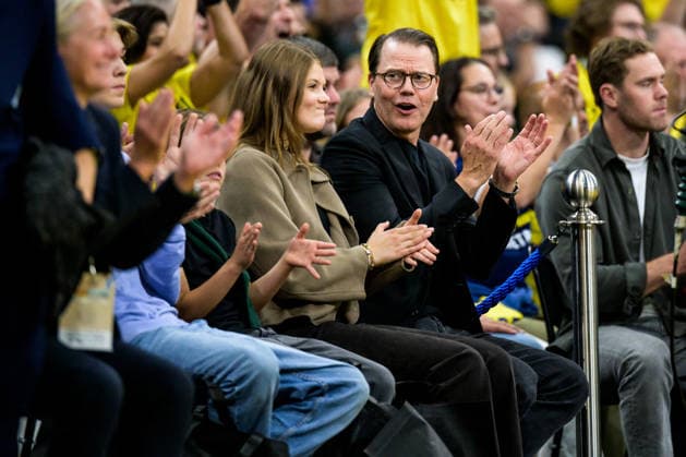 Basketball, World Cup qualifiers, Sweden v France, the Swedish royal family among the spectators