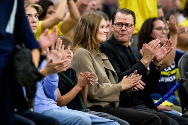 August 30, 2026: Prince Oscar of Sweden, Princess Estelle of Sweden, and Prince Daniel of Sweden in the stands during the FIBA World Cup Qualifier basketball game between Sweden and France on August 30, 2026 in Stockholm. Photo by Joel Marklund, BILDBYRAN. Code: JM JM0848 bbeng, basketball, FIBA World Cup Qualifiers, Sweden, France  Copyright: JOELxMARKLUND BB260830JM089