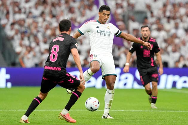 REAL MADRID CF v MALAGA CF. LA LIGA 2026 2027. ROUND 3. Real Madrid CF™s Jude Bellingham during La Liga match. August 30, 2026. (ALTERPHOTOS Acero) MadridSpain  Copyright: xAcerox