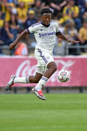 260830 Royale Union Saint-Gilloise vs RSC Anderlecht Marco Kana (55) of Anderlecht pictured during the Jupiler Pro League season 2026 - 2027 matchday 4 game between Royale Union Saint-Gilloise and RSC Anderlecht on August 30 , 2026 in Anderlecht, Belgium. (Photo by David Catry Isosport) Anderlecht Belgium  Copyright: xDavidxCatryx 20260830DC2_1062