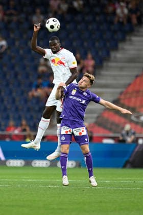 20260830 FC Red Bull Salzburg vs. FK Austria Wien Admiral Bundesliga SALZBURG, AUSTRIA AUGUST 30 Kevin Boma of Salzburg and Johannes Eggestein of Austria Wien during the Admiral Bundesliga match between FC Red Bull Salzburg and FK Austria Wien at Red Bull Arena on August 30, 2026, in Salzburg, Austria Salzburg Red Bull Arena Salzburg Austria