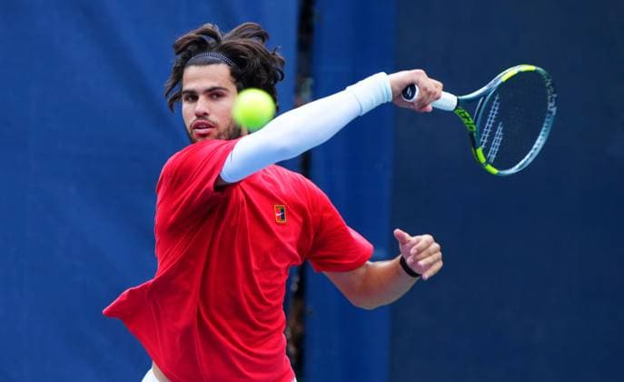 Carlos Alcaraz practices 2026 US Open, Day One, USTA Billie Jean King National Tennis Center, New York, USA - 30 Aug 2026New York USTA Billie Jean King National T New York (NY) United States of America EDITORIAL USE ONLY No use with unauthorised audio, video, data, fixture lists, club league logos or live services. Online in-match use limited to 120 images, no video emulation. No use in betting, games or single club league player publications.  Copyright: xJavierxGarcia Shutterstockx 17124546p