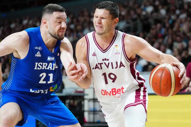 August 30, 2026, Riga, Latvija: RIHARDS LOMAZS (R) of Latvia vies with NETANEL ARTZI of Israel during the FIBA Basketball World Cup 2027 European Qualifiers Second Round Ã‚Â· Group K match between Latvia and Israel at Xiaomi Arena, in Riga, Latvia, August 30, 2026 FIBA Basketball World Cup 2027 European Qualifiers Second Round Ã‚Â· Group K Match Between Latvia And Israel  - ZUMAp305 20260830_zip_p305_029 Copyright: xEdijsxPalensx