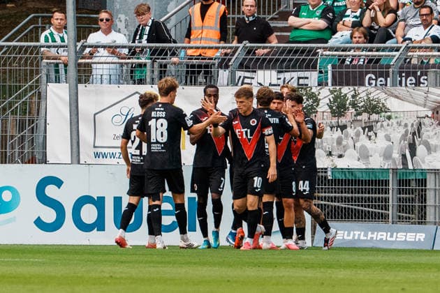 Germany Men s Soccer 3rd Division 2026–2027, Matchday 3: FC Viktoria Köln vs. SC Preußen Münster; Jubilation and excitement in Cologne after Niklas Castelle s goal for FC Viktoria Köln, 44; 1–0 Copyright: xThiemoxRudolphx