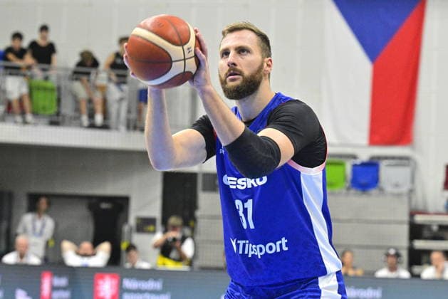 Martin Kriz (Czechia) in action during the Men s European Basketball Championship Qualifier: Czechia vs Norway, in Prague, Czech Republic, on August 30, 2026. (CTKxPhoto VitxSimanek) CTKPhotoP2026083005258  CTKPhotoP2026083005258