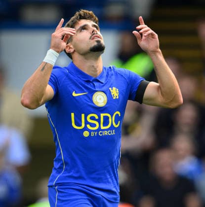 30 August 2026 - Chelsea v Brighton and Hove Albion - Premier League - Stamford Bridge - London. Chelsea v Brighton and Hove Albion - Premier League - Stamford Bridge - London. Chelsea s Pedro Neto celebrates his goal. Picture : Mark Pain LONDON England  Copyright: xMarkxPainx
